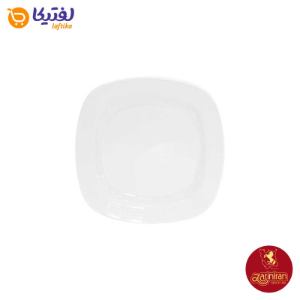 بشقاب تخت 20 سانتیمتری میوه خوری چینی زرین هتلی کواترو
