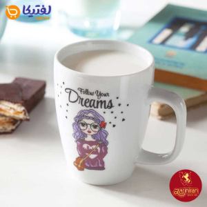 ماگ-سوئدی-چینی-زرین-دختر-Follow-your-dreams مشکی