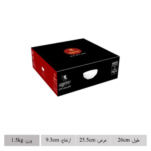 تصویر جعبه پیاله 25 ایتالیا اف چینی زرین گلستان
