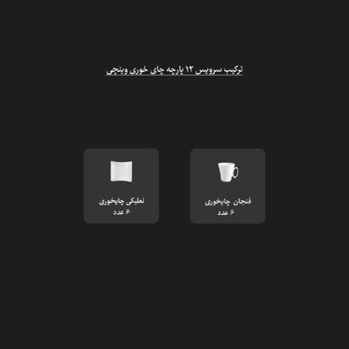 ترکیب سرویس چایخوری وینچی چینی زرین