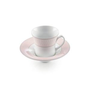 سرویس 12 پارچه چای خوری شهرزاد طرح ژانتی صورتی