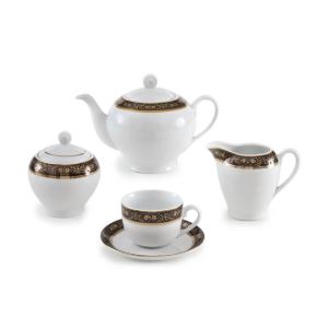 سرویس 17 پارچه چای خوری ایتالیا اف طرح میدنایت شیک و مجلسی