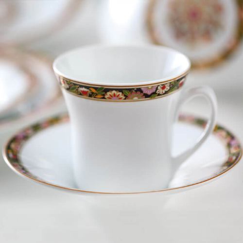 فنجان نعلبکی سرویس چینی 18 پارچه شهرزاد چینی زرین گلدن گاردن
