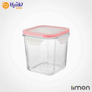 ظرف شیشه ای مربع دربدار 860 میلی لیتری لیمون