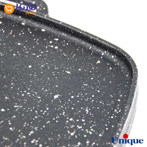 تابه گریل چدنی یونیک مربع درب دار 32 سانتیمتری UN-6009
