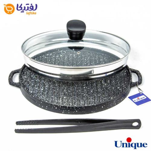 تابه گریل چدنی یونیک درب دار UN-6003