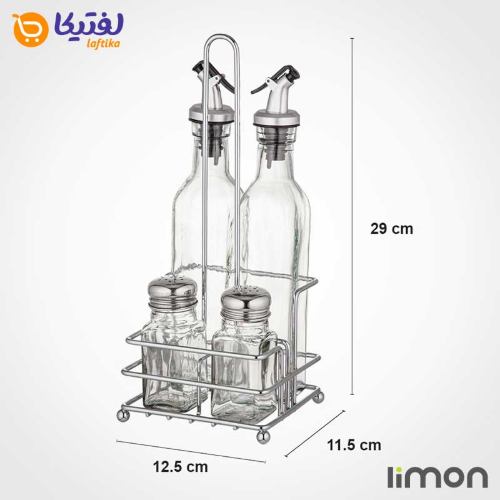 ست آبلیمو خوری و نمک پاش مربع لیمون با ابعاد استاندارد
