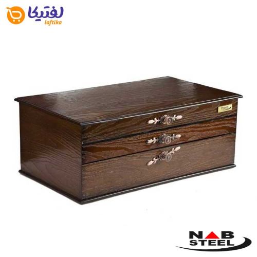 جعبه سرویس قاشق چنگال 124 پارچه ناب استیل پالرمو