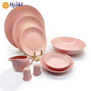 سرویس 30 پارچه سرامیکی چینی نور کلارا صورتی با لعاب مقاوم