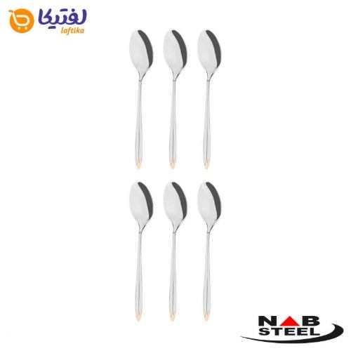 سرویس قاشق چنگال 116 پارچه ناب استیل مدل پالرمو دور طلایی