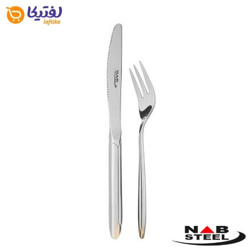 طراحی سرویس قاشق چنگال 86 پارچه ناب استیل پالرمو دورطلایی