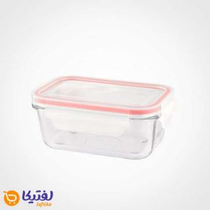 خرید ظرف شیشه ای مستطیل 400 میلی لیتر لیمون 1804