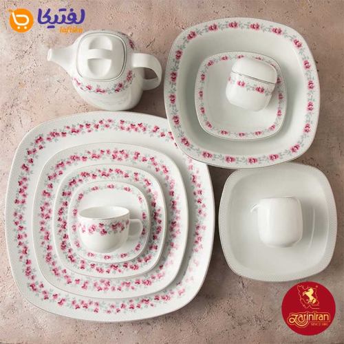 خرید سرویس گلسار پلاتینی چینی زرین با قیمت مناسب