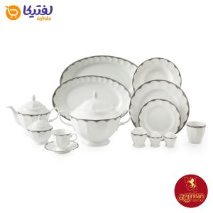 قیمت چینی زرین سرویس 12 نفره کامل نئوکلاسیک طرح ایساتیس پلاتینی