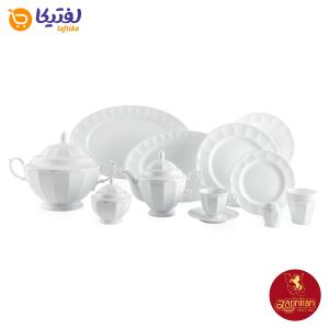 خرید چینی زرین سرویس 12 نفره نئوکلاسیک سفید