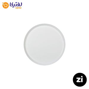 بشقاب تخت چینی زرین فرم اس سفید سایز 18