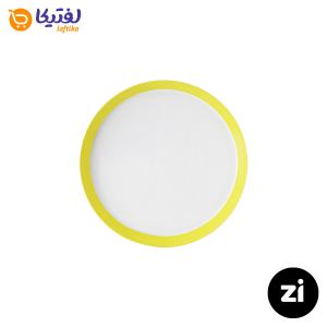 بشقاب تخت چینی زرین فرم اس پاستل لیمویی سایز 21
