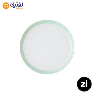 بشقاب تخت چینی زرین فرم اس پاستل سبز سایز 24