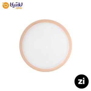 بشقاب تخت چینی زرین فرم اس پاستل گلبهی سایز 24
