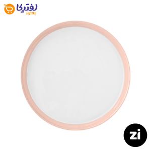 بشقاب تخت چینی زرین (Zi) فرم اس پاستل صورتی سایز 30