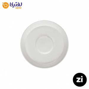 چینی زرین فرم اس نعلبکی زیر استکانی طرح سفید