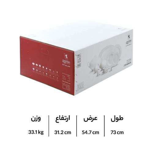 بسته بندی چینی زرین سرویس 12 نفره ایتالیا اف طرح اپرا