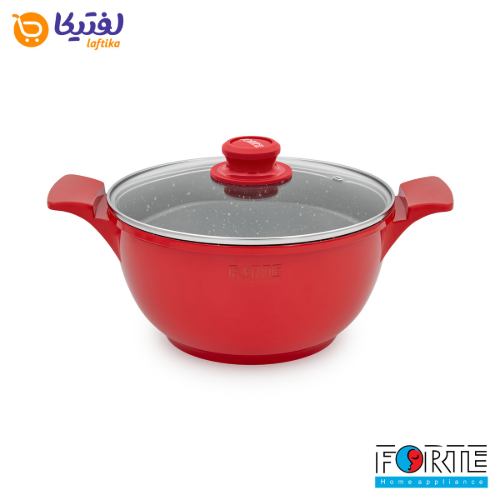 قابلمه گرانیتی فورته سایز 24 اسکار پلاس قرمز