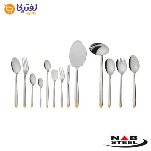انتخاب سرویس 116 پارچه ناب استیل مدل پالرمو دورطلایی جعبه کادویی