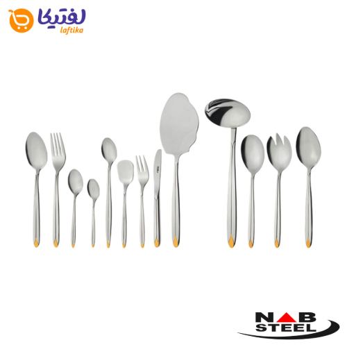 انتخاب سرویس 116 پارچه ناب استیل مدل پالرمو دورطلایی جعبه کادویی