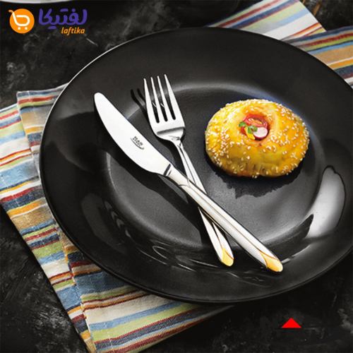 مشخصات سرویس 116 پارچه ناب استیل مدل پالرمو دورطلایی جعبه کادویی