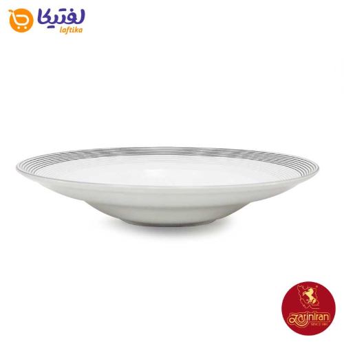 ظرف پاستا (بشقاب گود30) چینی زرین طرح سیلور لاینر