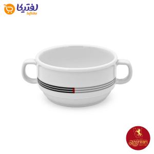 پیاله چینی زرین هتلی 49 دو دسته سایز 10 طرح وگاس