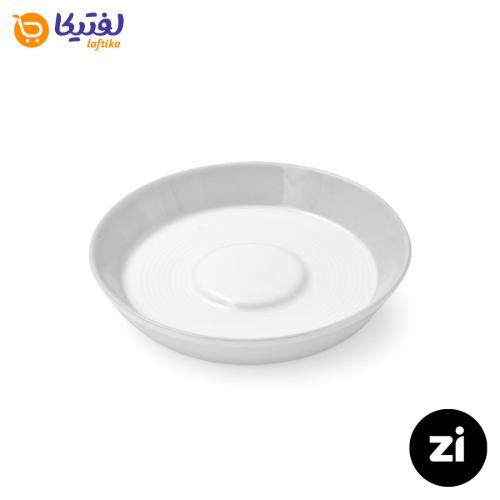 نعلبکی زیر استکانی چینی زرین (Zi) فرم اس سایز 15 طرح پاستل صورتی