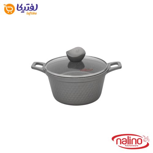 سرویس قابلمه گرانیتی دنیز Deniz نالینو 12 پارچه طوسی