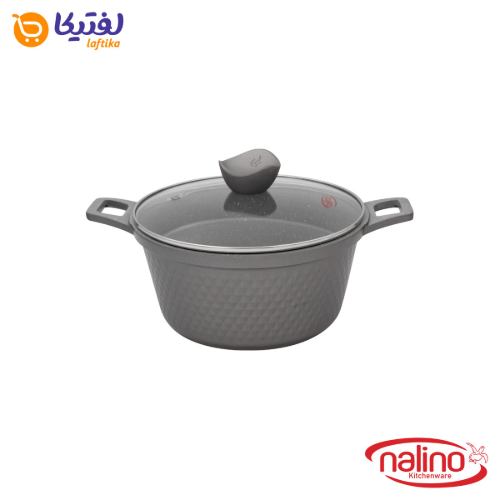 سرویس قابلمه گرانیتی دنیز Deniz نالینو 12 پارچه طوسی