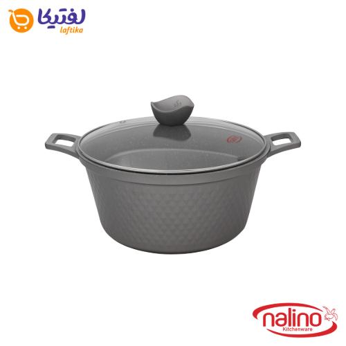 سرویس قابلمه گرانیتی دنیز Deniz نالینو 12 پارچه طوسی