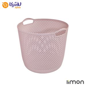 سبد رخت گرد طرح بافت لیمون