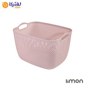 سبد رخت مستطیل طرح بافت لیمون