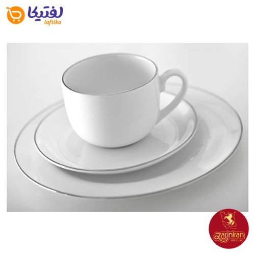 سرویس چای خوری چینی زرین ایتالیا اف طرح سمن 12 پارچه