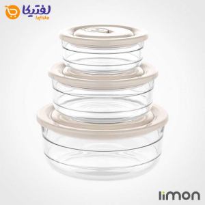 ست ظرف شیشه ای وکیومی تاریخ دار لیمون