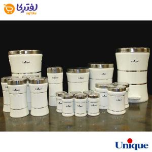 مشخصات سرویس 18 پارچه کمر باریک خطی سفید استیل یونیک