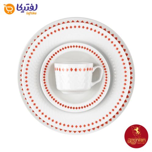سرویس چینی زرین رادیانس رز دایموند 12 نفره 102 پارچه