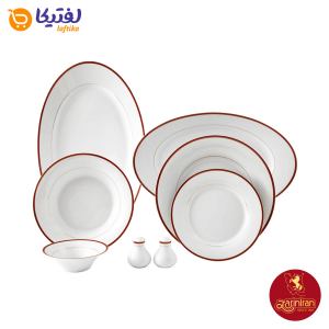 کاربردهای سرویس چینی زرین شهرزاد طرح سپینود ارغوانی 6 نفره 35 پارچه