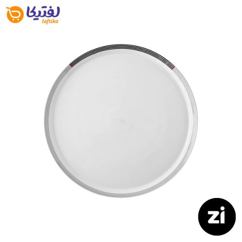 بشقاب تخت چینی زرین زی فرم اس وگاس قرمز سایز 18