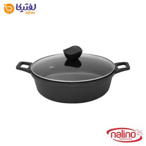 تابه گرانیتی دو دسته نالینو مدل دنیز سایز 28 رنگ مشکی