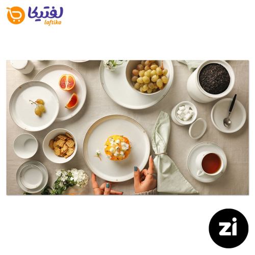 بشقاب تخت چینی زرین (Zi) فرم اس اپرا سایز 18