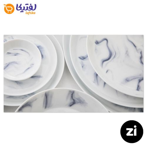 بشقاب تخت چینی زرین Zi فرم اس طرح بلو استون سایز 9