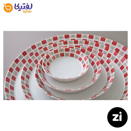 بشقاب تخت چینی زرین Zi فرم اس طرح روشان سایز 21