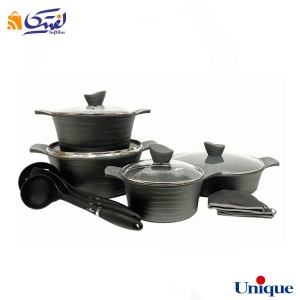سرویس قابلمه 11 پارچه لاین طوسی یونیک UN-7734