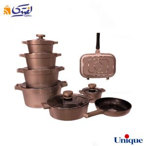 خرید قسطی سرویس قابلمه دیاموند رزگلد یونیک UN-8525